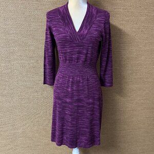 Ann Taylor Sweater Dress Womens Small Purple Marl